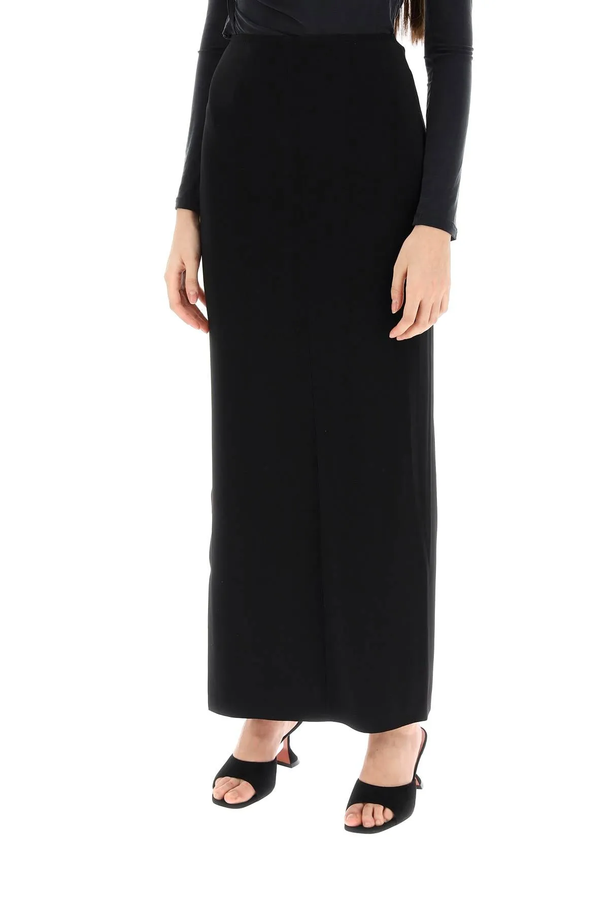 Norma Kamali Long Skirt In Poly Lycra