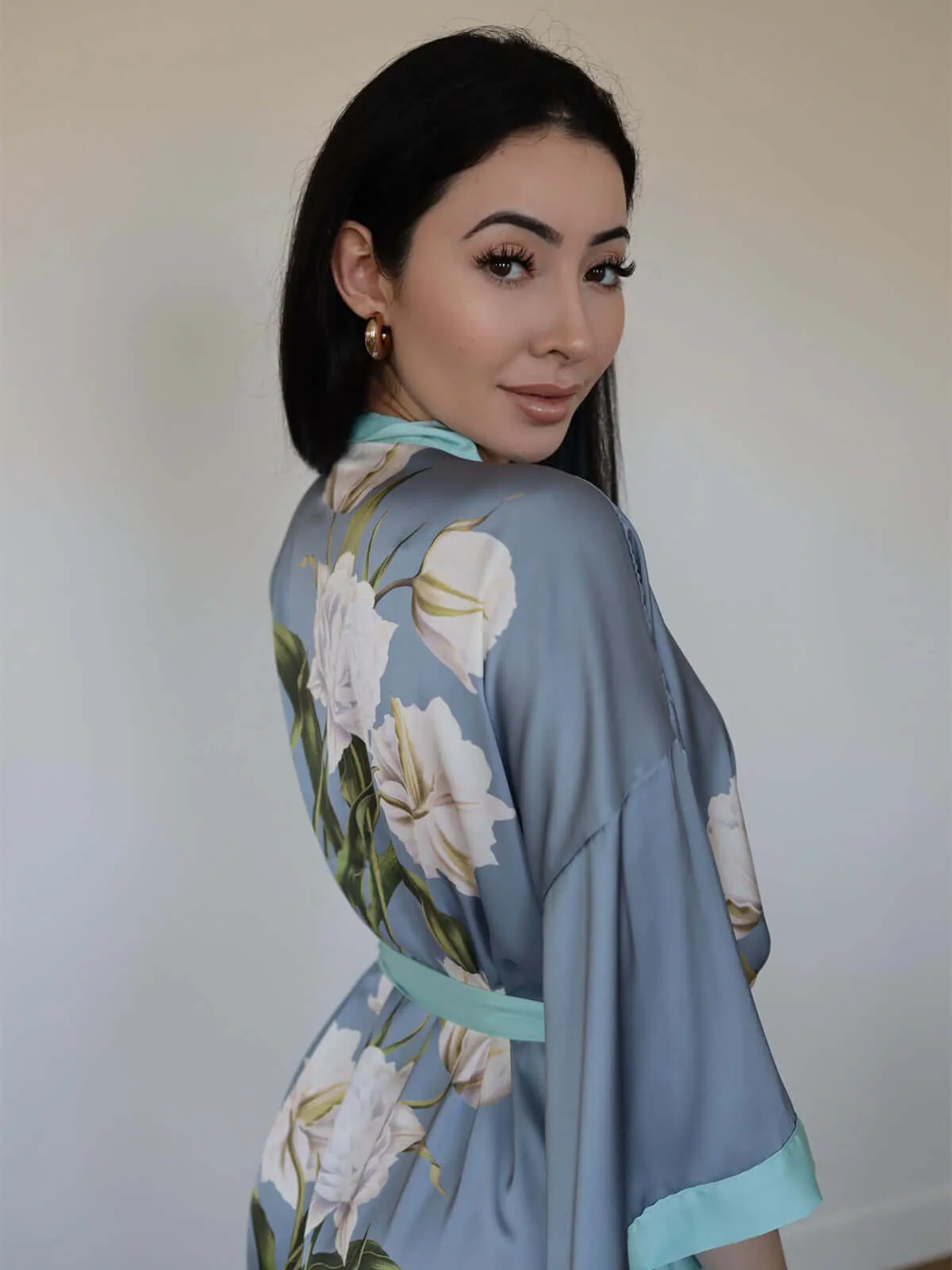 Peony Floral Kimono Robe