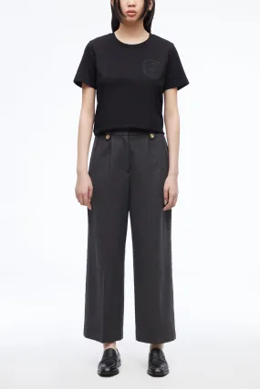 Pleated Cropped Pant