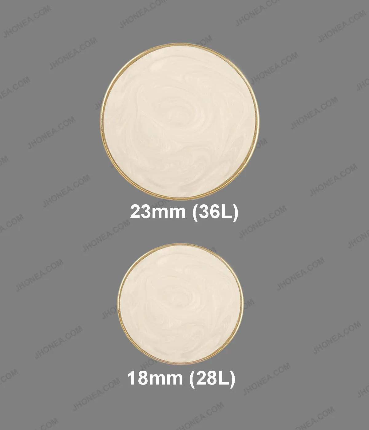 Premium Black & Off White Marble Texture Decorative Metal Buttons