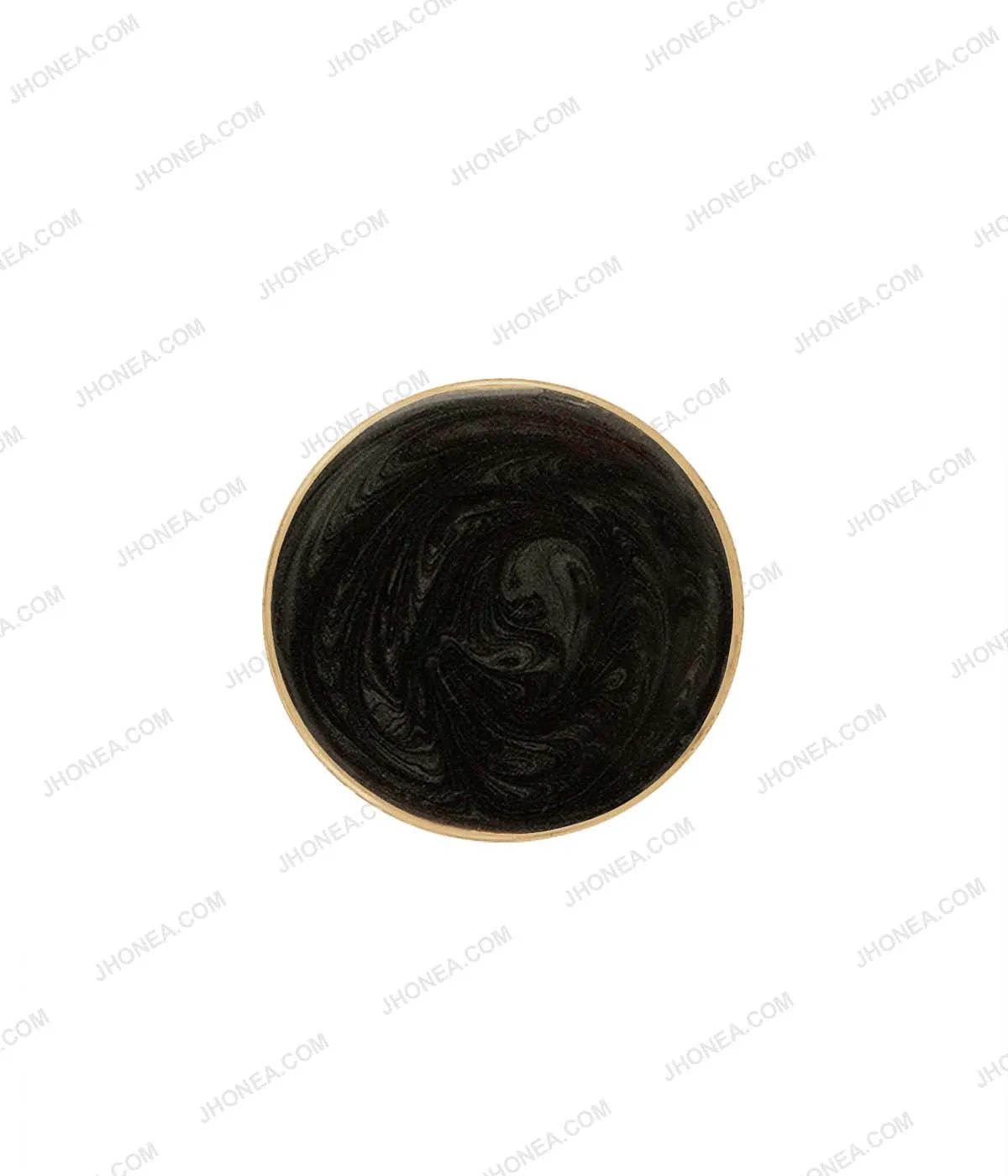 Premium Black & Off White Marble Texture Decorative Metal Buttons