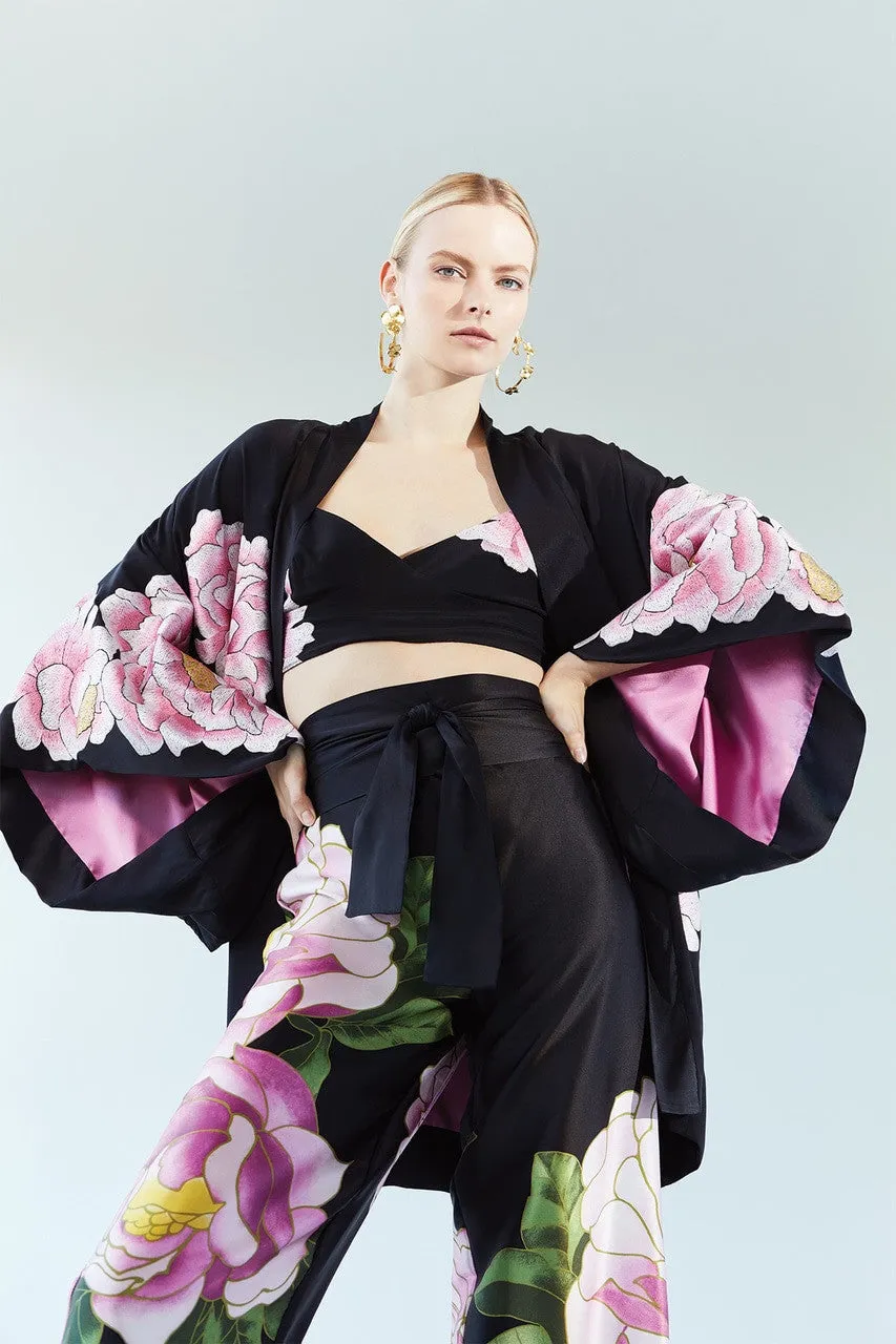 Radiant Peony Robe