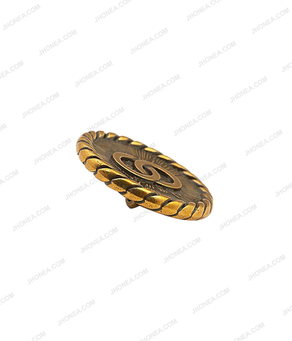 Rope Rim Edge Antique Gold Metal Buttons for Prince Coat