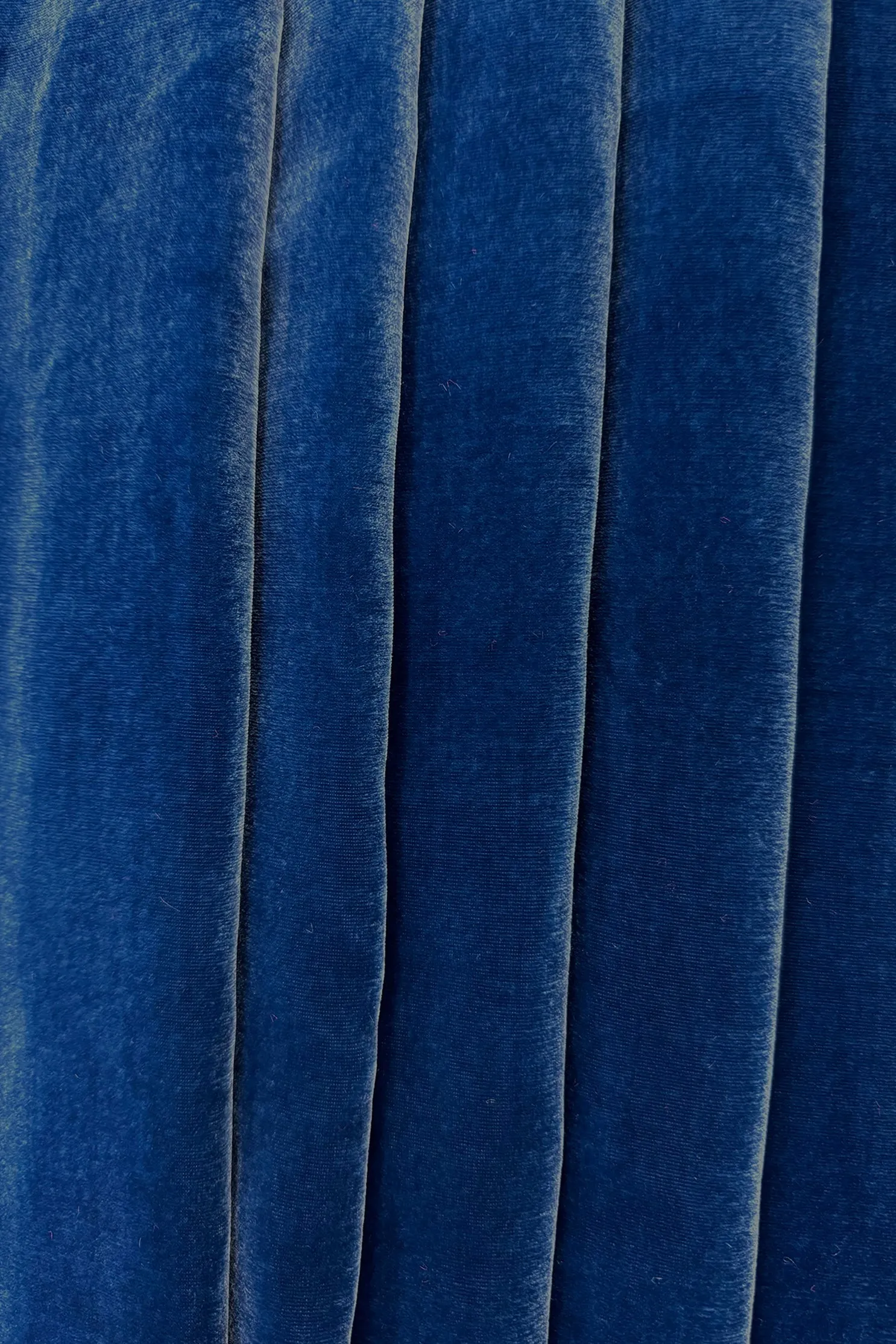 Royal Blue Silk Rayon Velvet Fabric