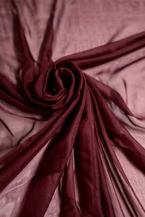 Ruby Wine Silk Chiffon