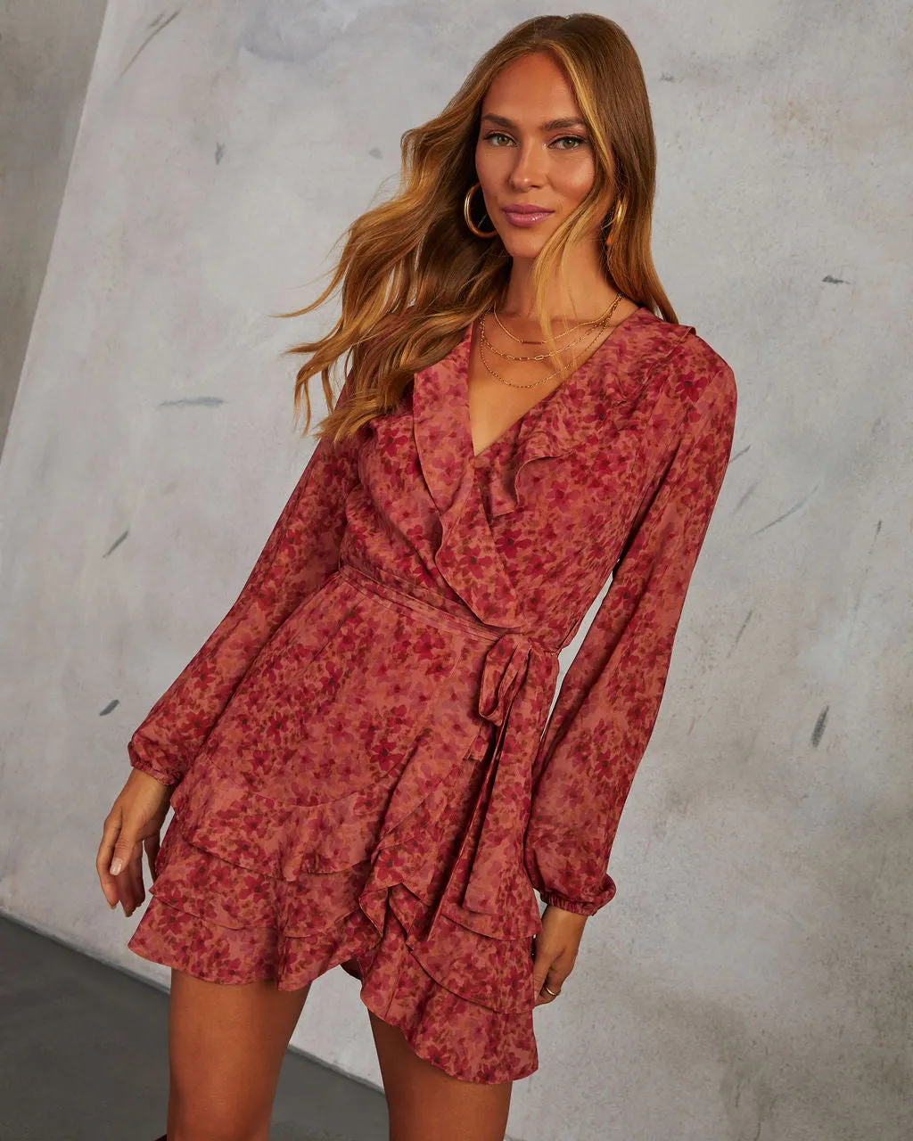 Sammie Floral Wrap Mini Dress