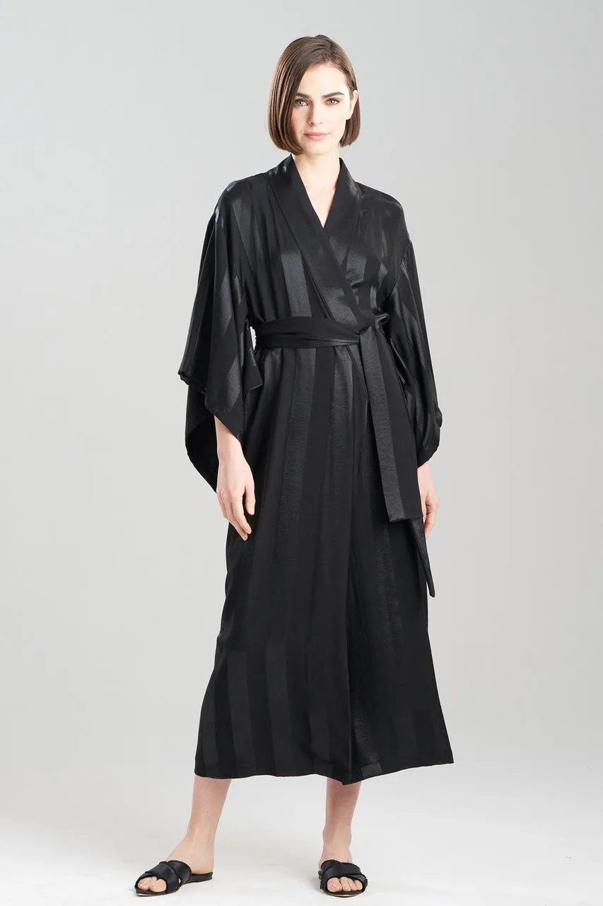 Satin Jacquard Stripe Robe