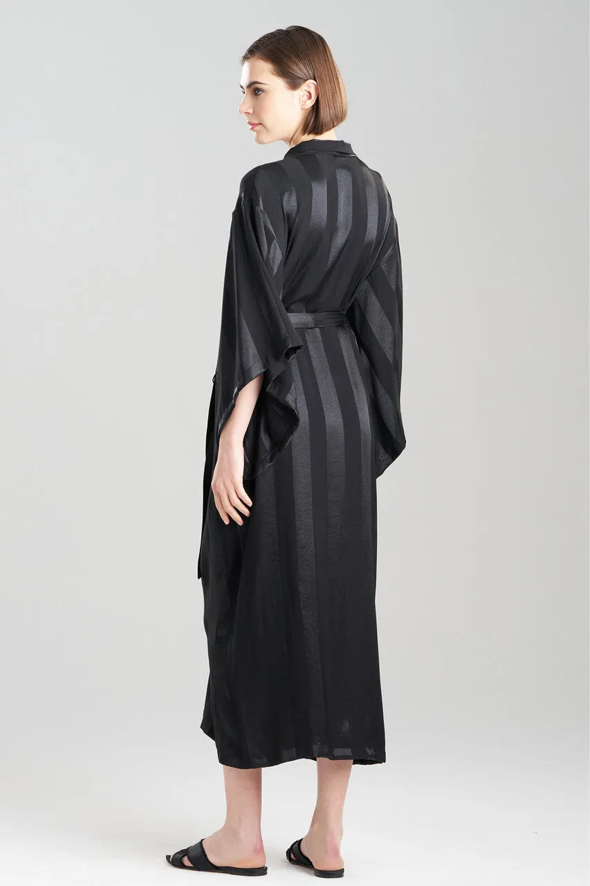 Satin Jacquard Stripe Robe