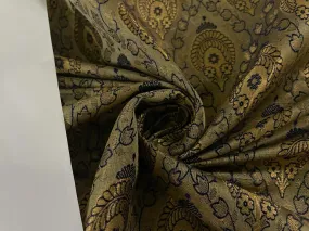 Silk Brocade fabric  44" wide available in 4 colors gold/orange/green and brown BRO901[1-4]