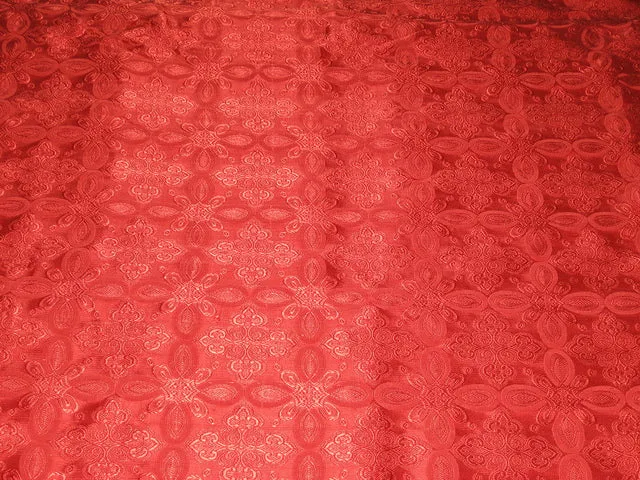 Silk Brocade Vestment Fabric Pretty Red colorBRO81[5]