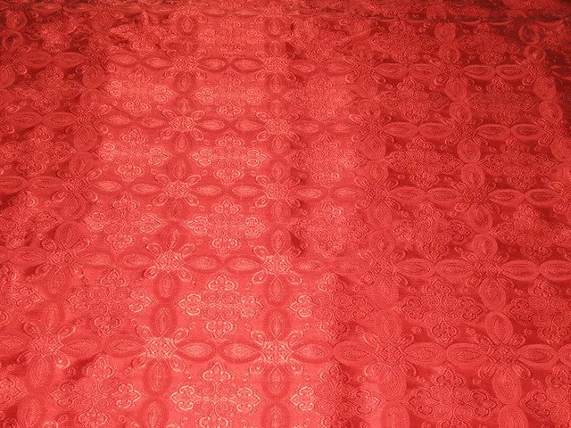 Silk Brocade Vestment Fabric Pretty Red colorBRO81[5]