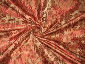 Silk Brocade Vestment Fabric Red & Light Brown 44" wide BRO174[3]