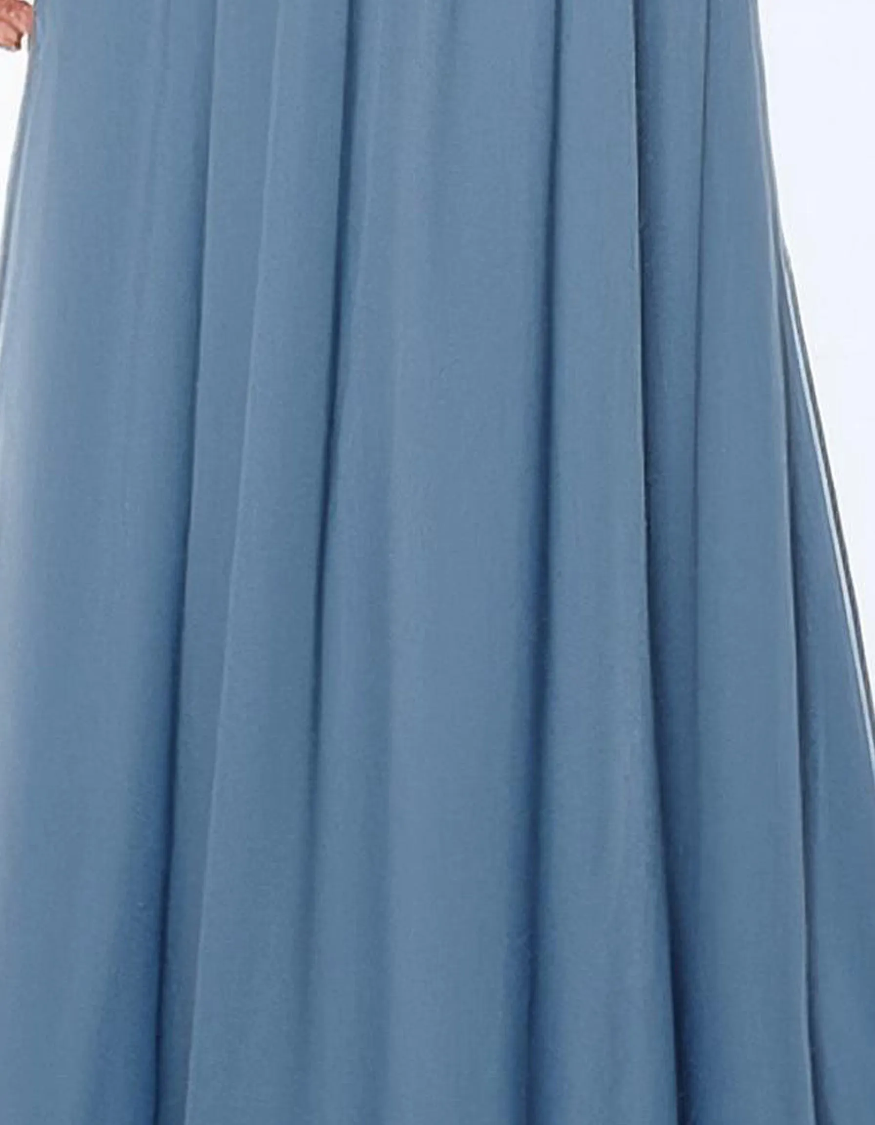 Slate Elegance Evening Gown