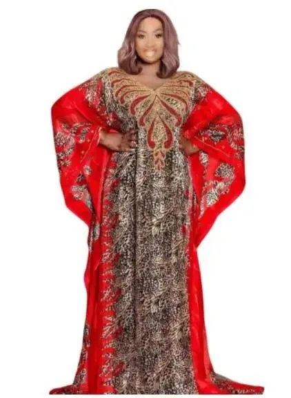 Stunning Spring/Summer Collection: Vibrant African Print Polyester Long Robes for Women