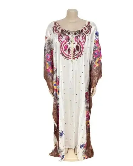 Stunning Spring/Summer Collection: Vibrant African Print Polyester Long Robes for Women