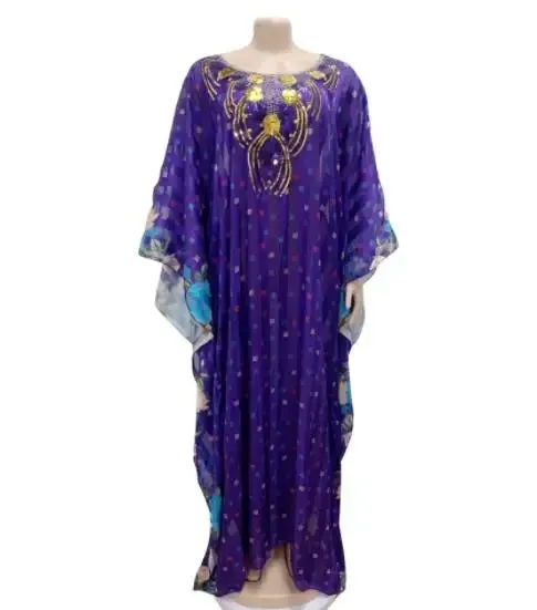 Stunning Spring/Summer Collection: Vibrant African Print Polyester Long Robes for Women