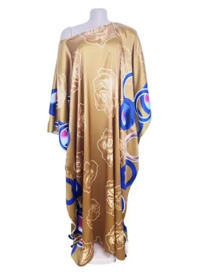 Stunning Spring/Summer Collection: Vibrant African Print Polyester Long Robes for Women