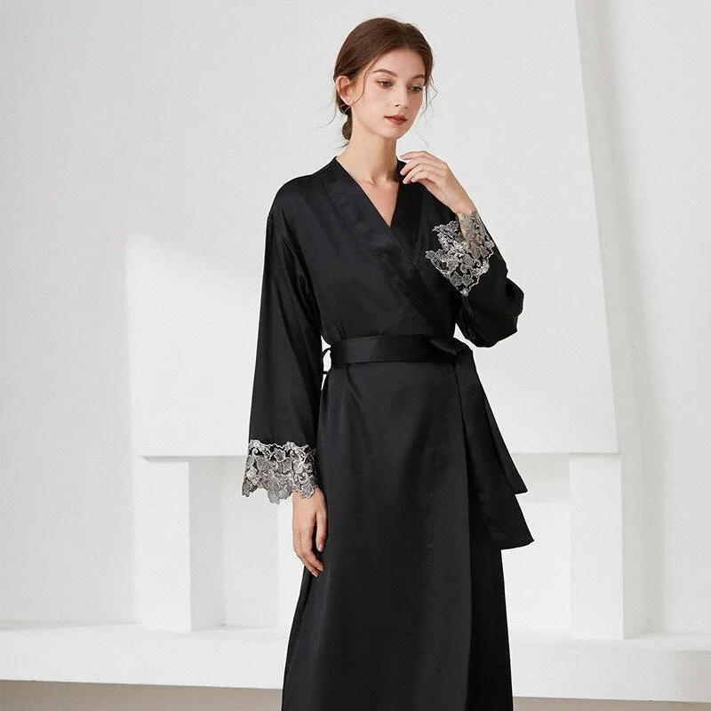 Stylish Sleep Robes With Lace