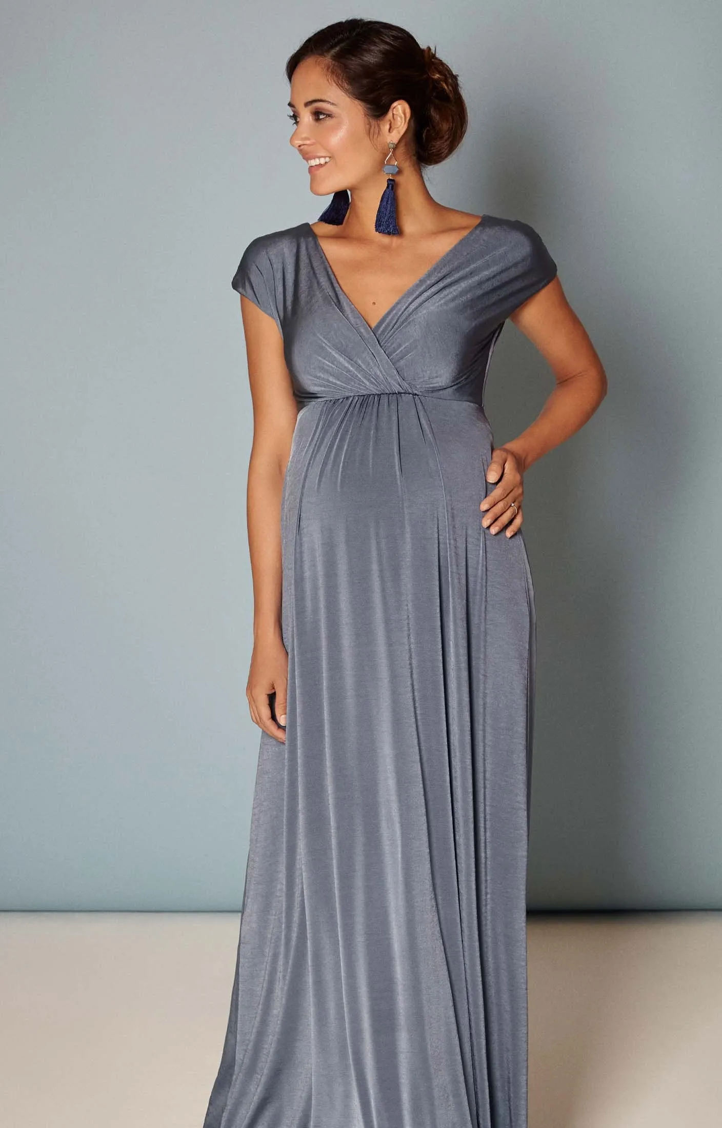 Tiffany Rose Francesca Blue Maternity and Nursing Gown