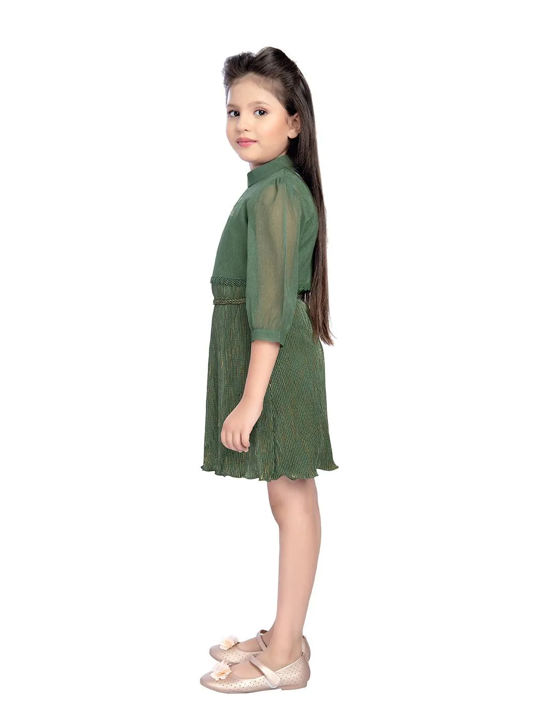 Tiny Baby Green Colored Dress