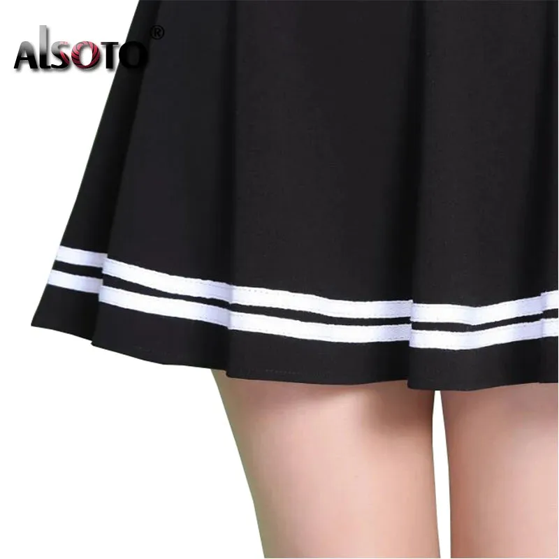 Women Skirt High Waist Mid-Pleated Korean Version