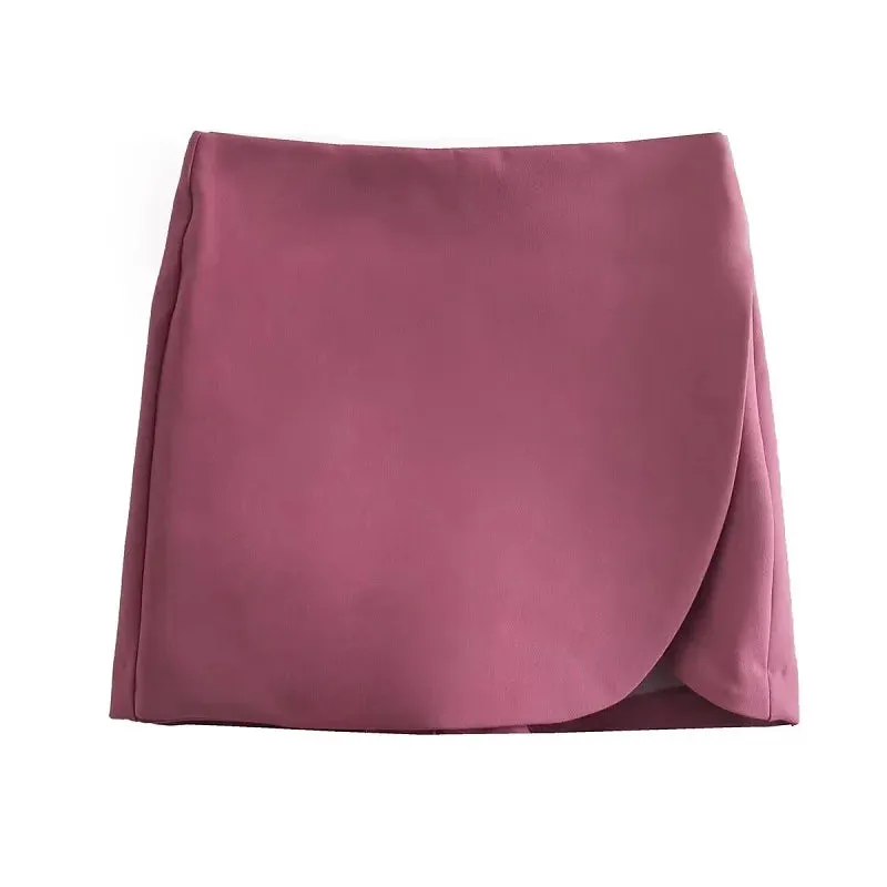 Women's Asymmetrical Fashion Designer Split Mini Skirts (Short)