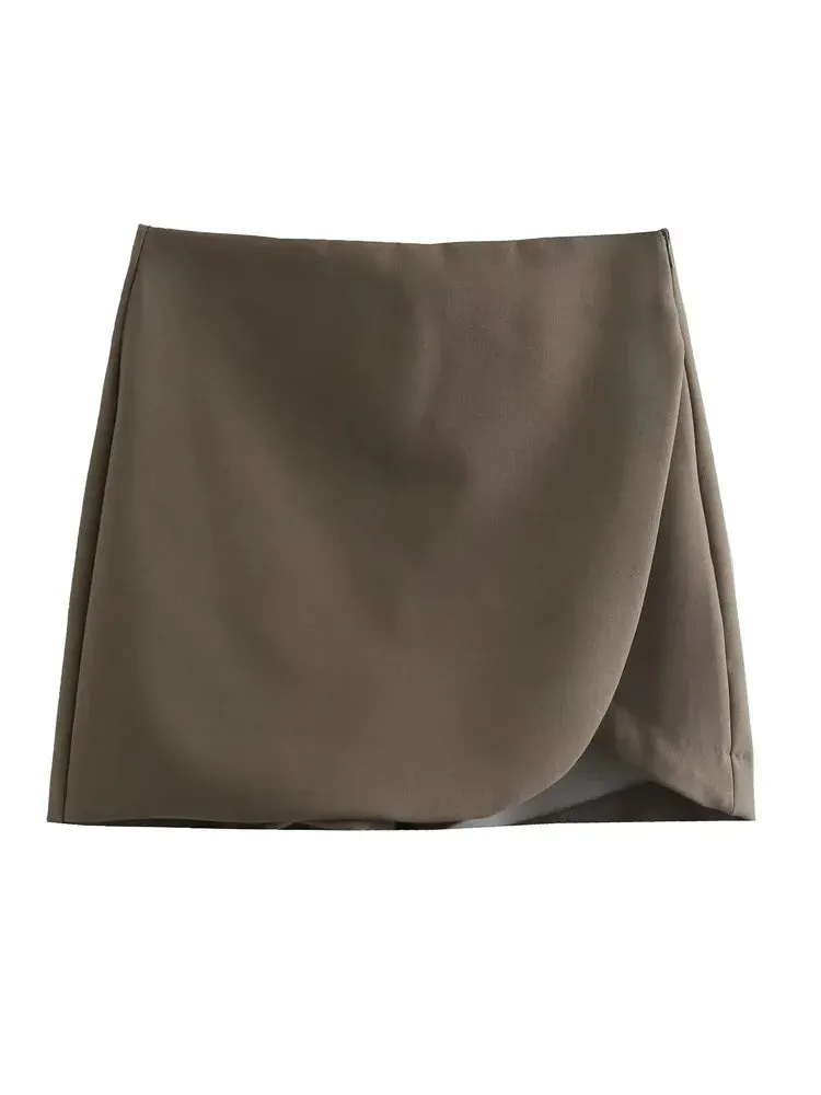 Women's Asymmetrical Fashion Designer Split Mini Skirts (Short)