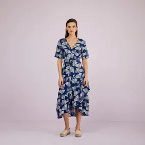 Wrap Dress | Navy Fans