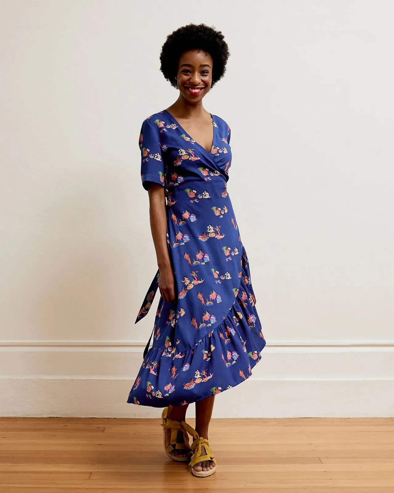 Wrap Dress | Navy Ladies x Amy-Lee